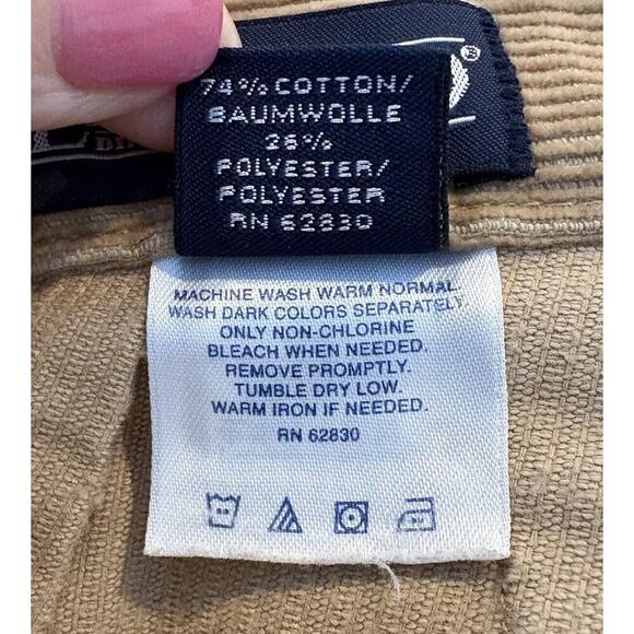 Land’s End Womens Camel Corduroy Trousers Pants Size 10 (1254) - Picture 4 of 4